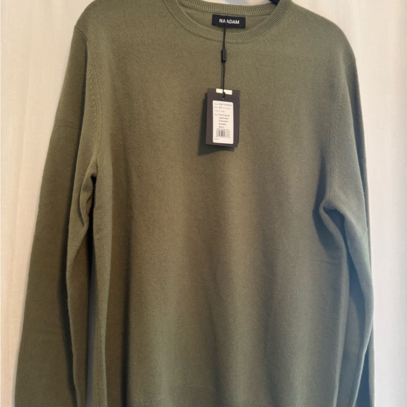 NAADAM Men's Olive Crewneck Sweater